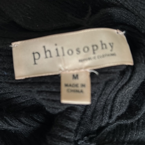 A nice black sweater by Phylosophy!! Pit to Pit 34. 28 long. Arms 29” long. - Picture 4 of 4